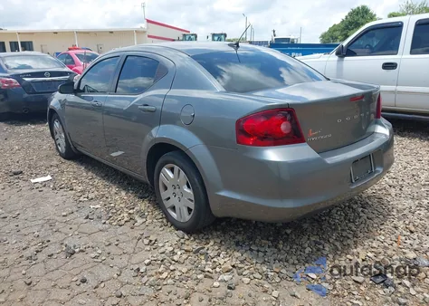 2013 Dodge Avenger Se из США, поврежденный, VIN 1C3CDZAB2DN653464
